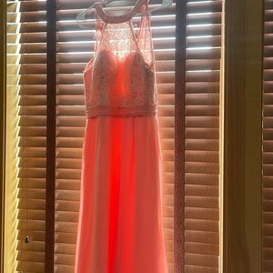 Coral Bridesmades dress (JJ’s house)